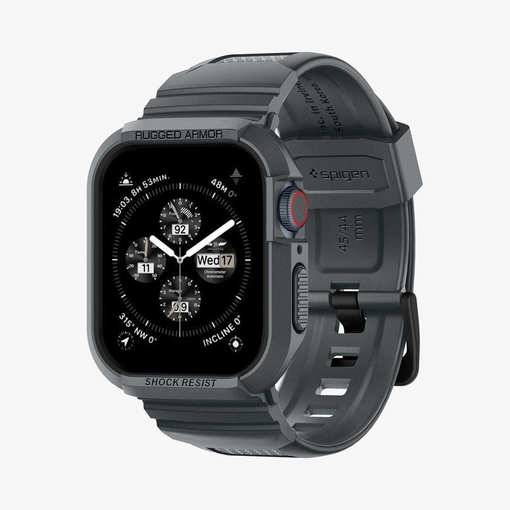 Чехол с ремешком Spigen на Apple Watch (45/44 mm) (ACS07387) Rugged Armor Pro / Спиген для Эпл Вотч Противоударный, #1