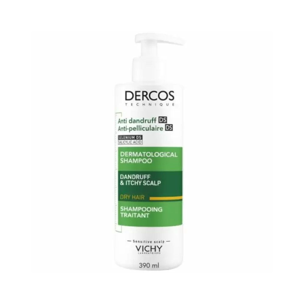 Vichy Dercos Anti-Dandruff Интенсивный шампунь-уход против перхоти для сухих волос, 390 мл  #1