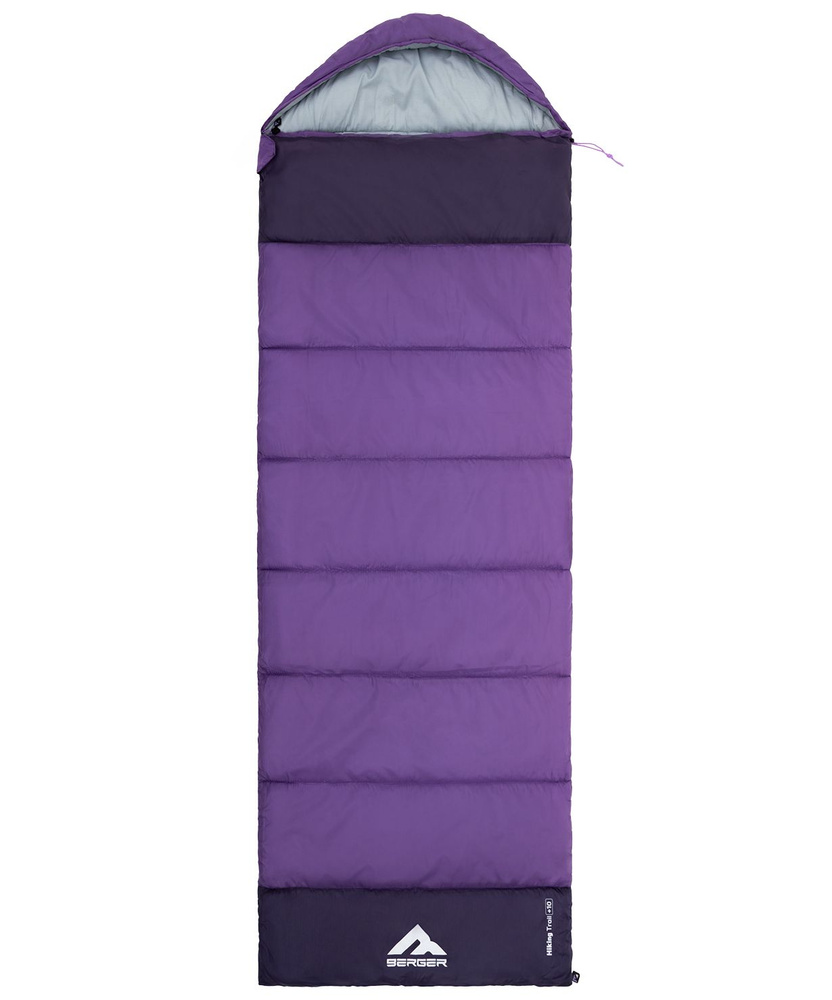 Спальный одноместный мешок Hiking Trail +10 от Berger. Цвет: лавандовый ...