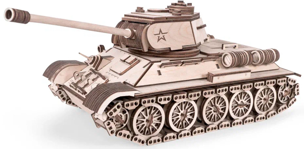 Конструктор из дерева Танк Т-34-85 - купить с доставкой по выгодным ...