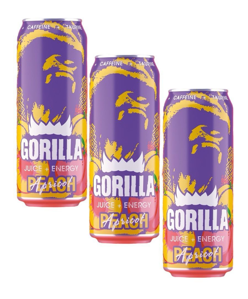 Энергетический напиток Gorilla Персик - Абрикос 3шт x 450мл #1