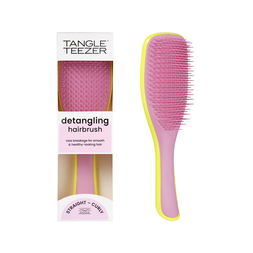 Расческа для волос Tangle Teezer The Ultimate (Wet) Detangler Hyper Yellow Rosebud Лимонный/Розовый 2334 #1