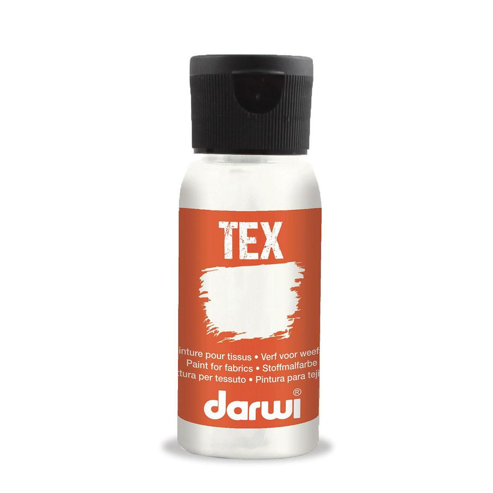 Акриловая краска Darwi "Tex", для ткани, цвет 010, белая, 50 мл, DA0100050 Tex  #1