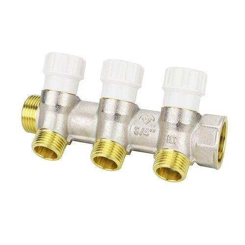 Коллектор регулирующий проходной Varmega VM147 - 3/4" (НР/ВР) на 3 ...