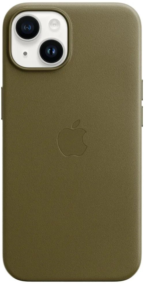 Кожаный чехол MagSafe для iPhone 15 / Анимация NFC / Leather Case with MagSafe для Айфон 15 , Taupe / #1