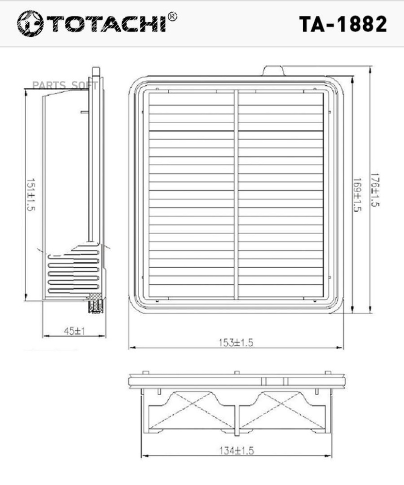 Фильтр воздушный TOTACHI TA-1882 #1