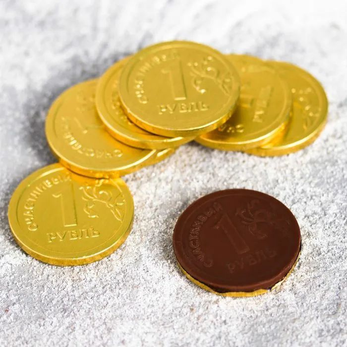 Шоколадные монеты 10 шт по 15 гр #1