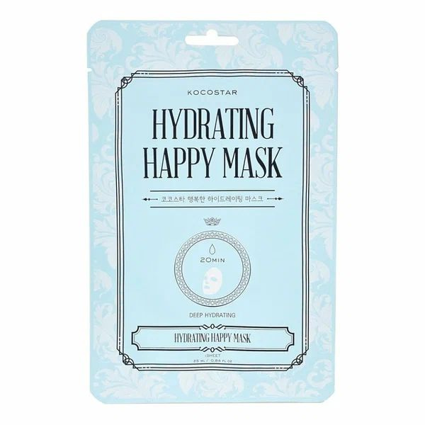 Увлажняющая тканевая маска для лица с океанической водой и экстрактом водорослей KOCOSTAR HYDRATING HAPPY #1