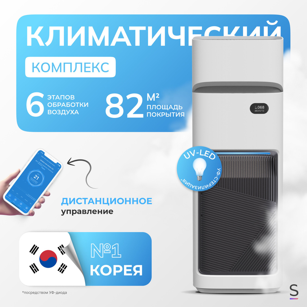 Климатический комплекс SENDO AirWash - купить по выгодным ценам в  интернет-магазине OZON (1335310080)