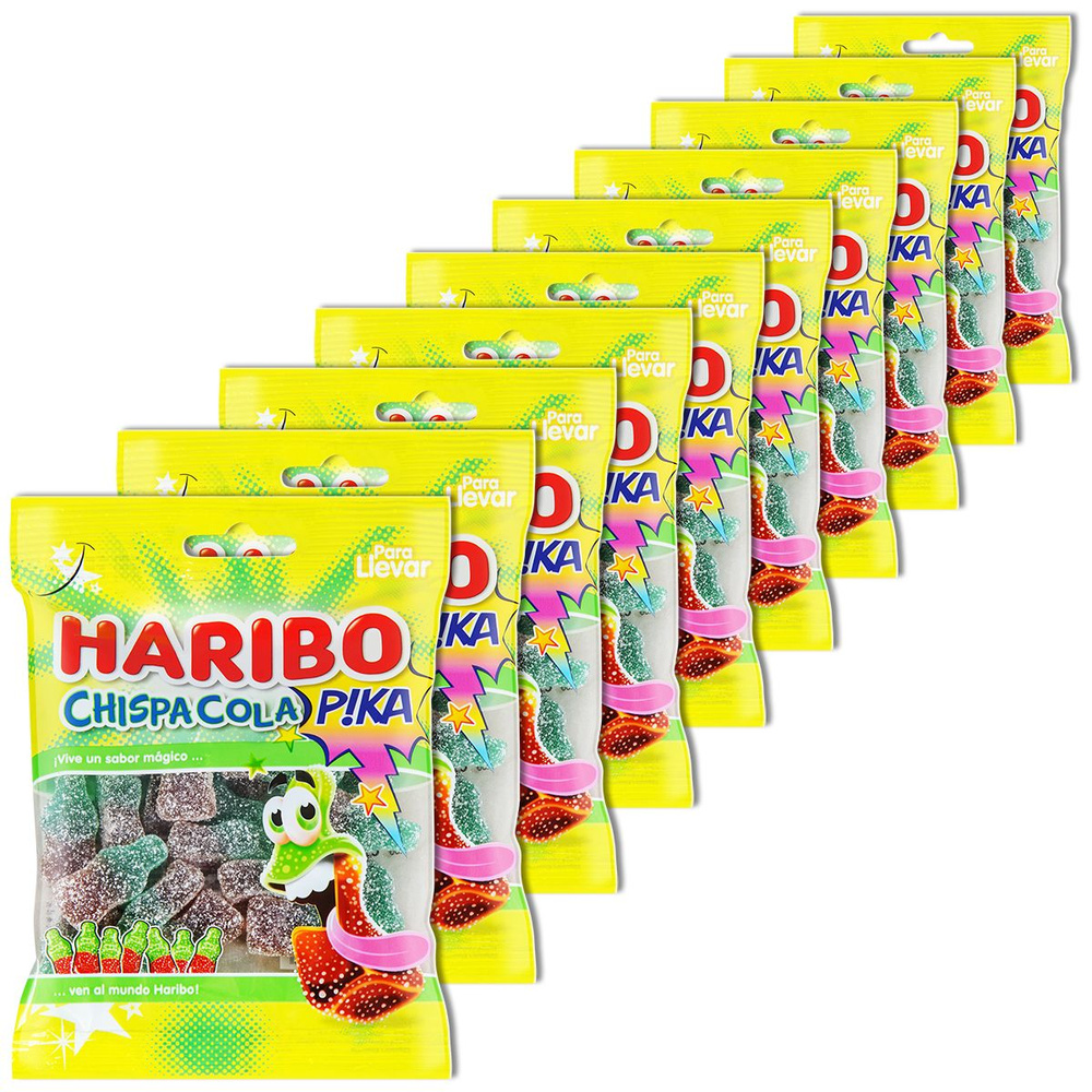 Жевательный мармелад Haribo Chispa Cola кислая кола, 100 г, 10 шт. #1