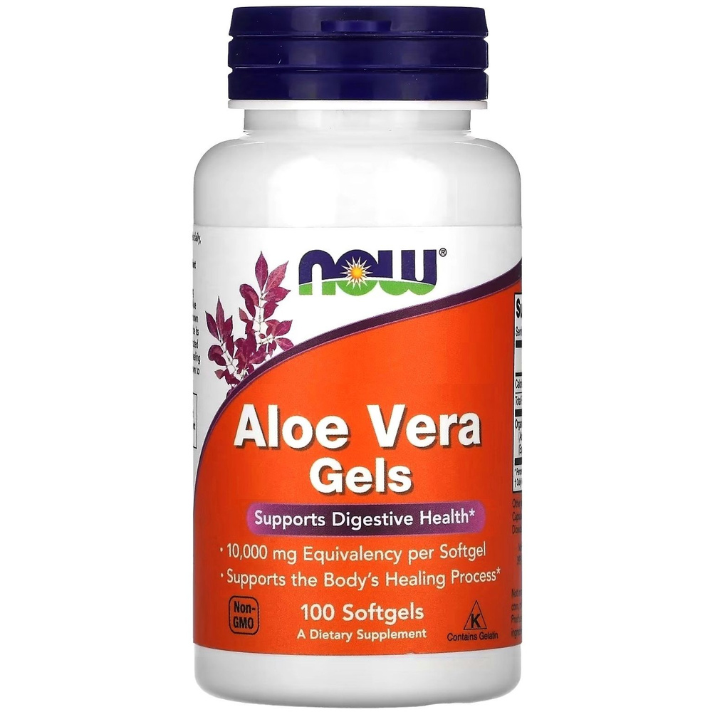 NOW Aloe Vera Gels 10000 mg 100 softgels / Алоэ Вера 10000 мг. 100 капсул  NOW США / Способствует улучшению пищеварения. Поддерживает процессы  заживления в организме - купить с доставкой по выгодным ценам в  интернет-магазине OZON (1562072902)