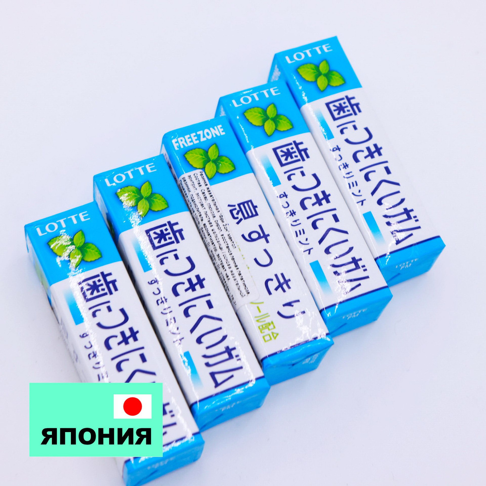 Резинка жевательная "Фри Зон" ментол, Lotte, 25,2г., 5 шт. #1