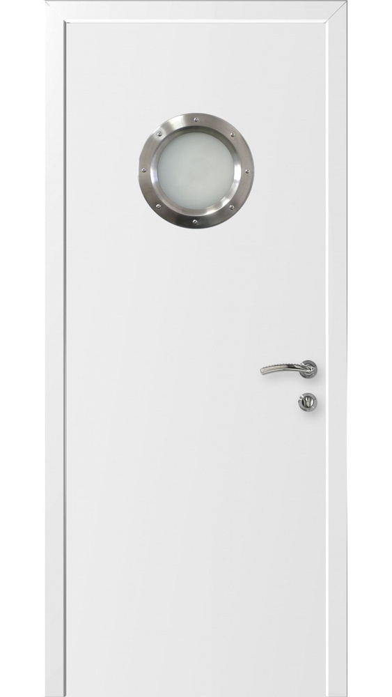 Kapelli Дверь межкомнатная белый, Пластик, 1000x2000, Со стеклом  #1