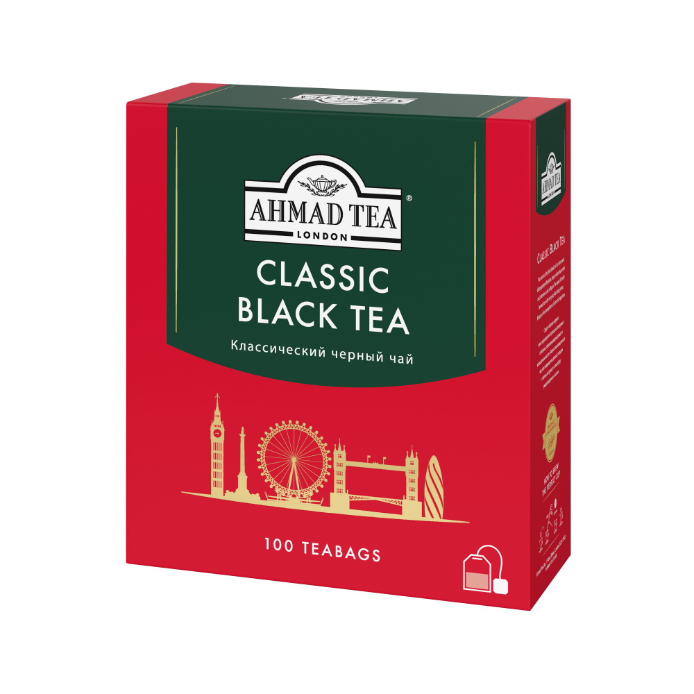 Чай в пакетиках черный Ahmad Tea Classic Black Tea, 100 шт #1