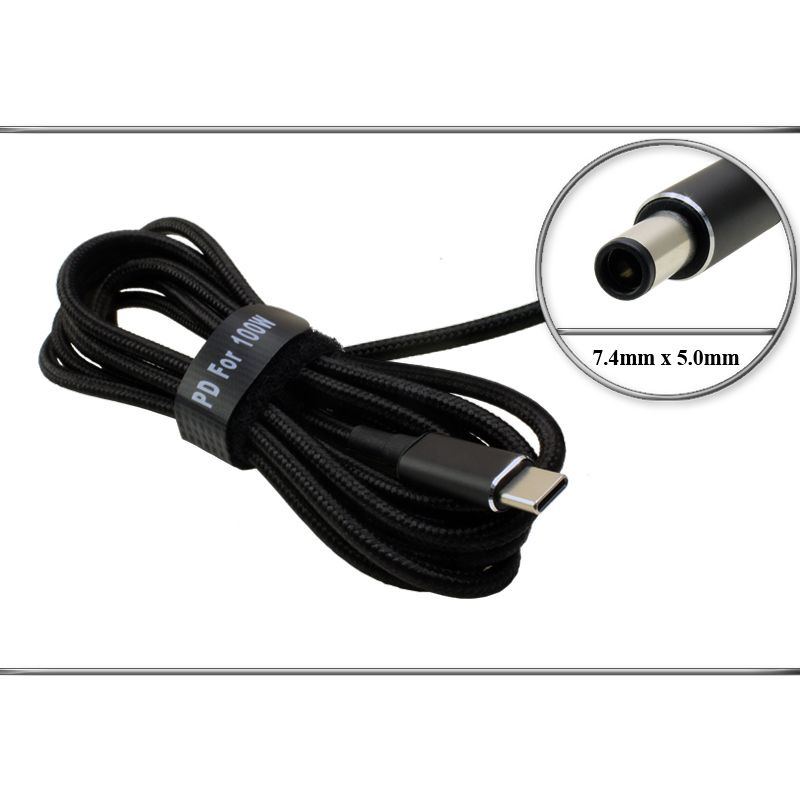 Переходник (конвертер) USB Type-C, male - 19V - 20V, 7.4mm x 5.0mm ...