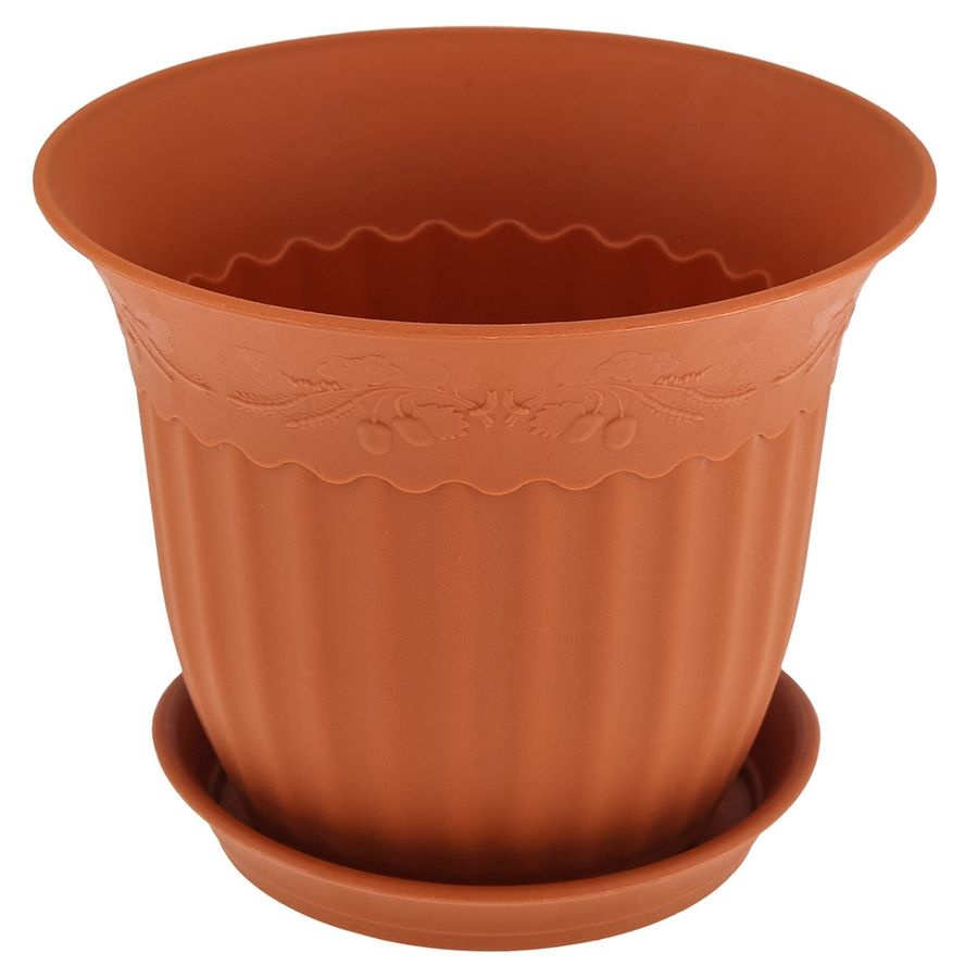 Кашпо для цветов из полипропилена "Дубок" 0,6л, д13см, h10см, с ...