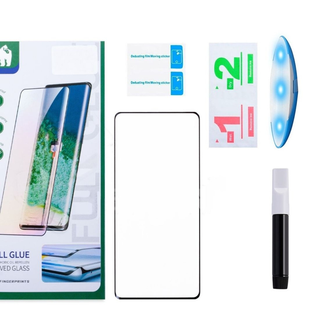 Huawei Honor 70 / 60 / X9a 5G Защитное стекло 3D (UV Glue) (клей + УФ ...