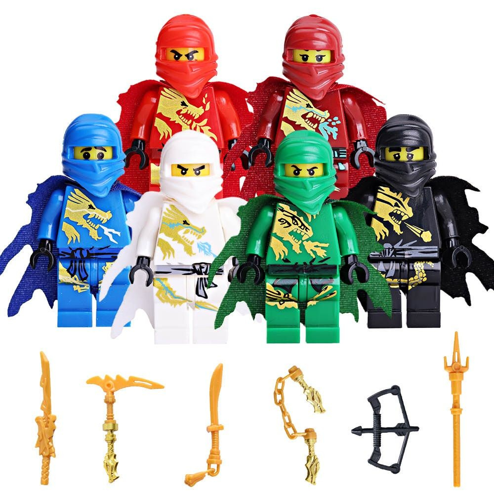 Набор минифигурок Ниндзяго 6 шт / Ниндзя Ninjago Рыцари / фигурки игрушки совместимы с конструктором #1