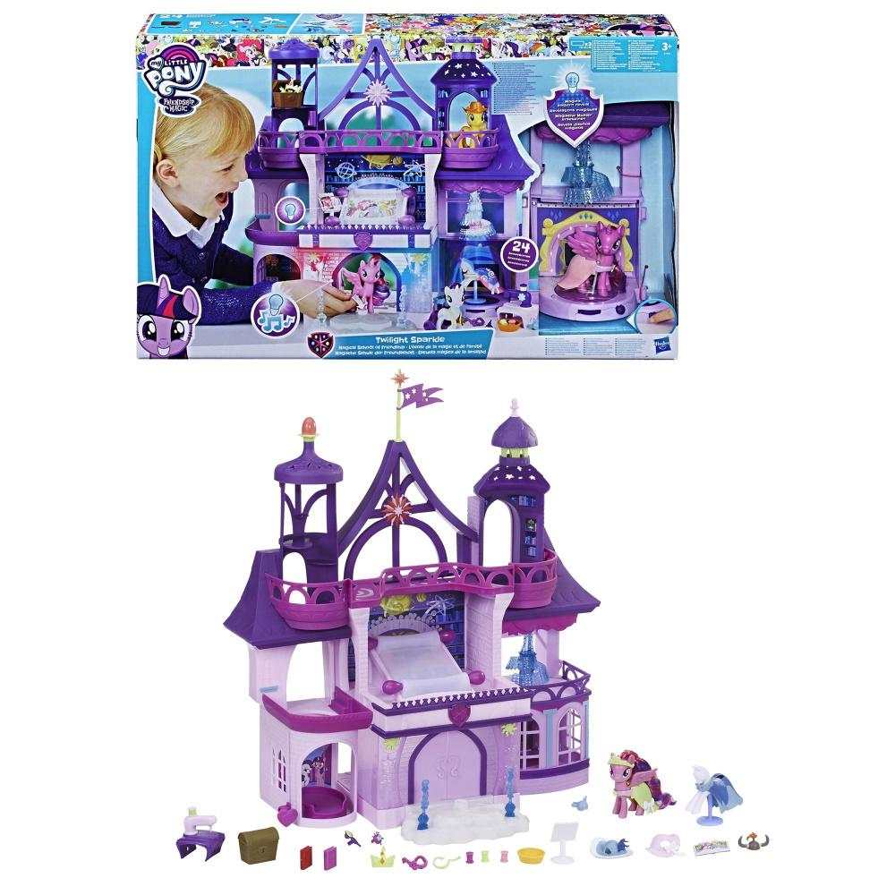 Игровой набор Сумеречная Искорка и замок Магическая школа друзей My Little  Pony Hasbro - купить с доставкой по выгодным ценам в интернет-магазине OZON  (1582952976)