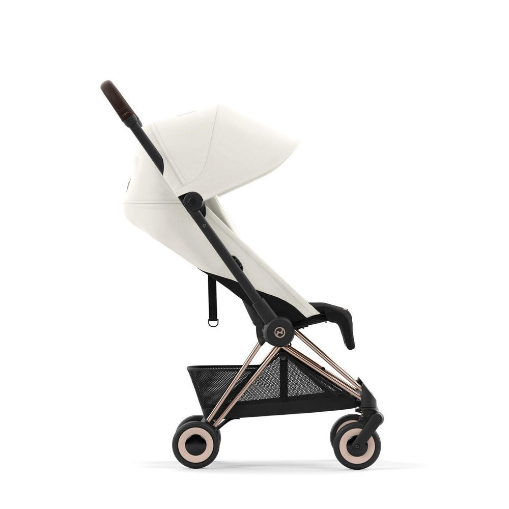 Cybex Coya Прогулочная коляска, рама Rose Gold ручка Brown/текстиль All White  #1