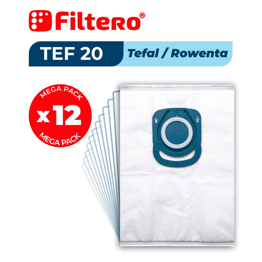 Мешки для пылесоса TEFAL, Rowenta TEF 20 Mega Pack, 12 шт #1