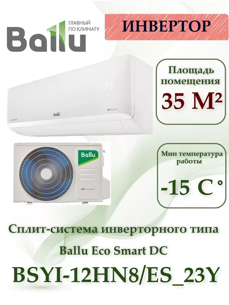 Сплит-система инверторного типа Ballu BSYI-12HN8/ES_23Y комплект #1