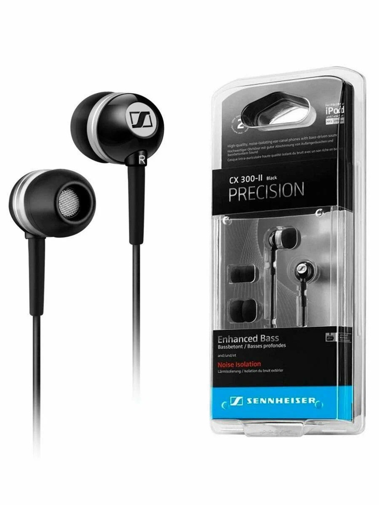 Наушники Sennheiser CX 300-II Precision, 3.5 mm, черный #1