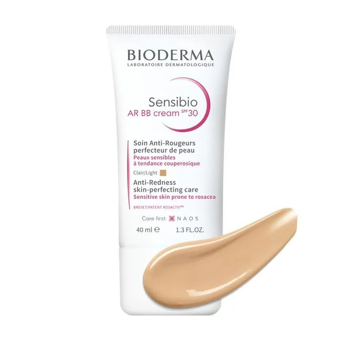 Биодерма Защитный BB-крем AR для кожи с покраснениями и розацеа Sensibio SPF 30+ тон светлый, 40 мл  #1