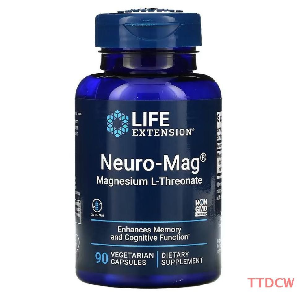 Магний Л-треонат (нейро-маг) Life Extension Neuro-Mag Magnesium L-Threonate 90 вегетарианских капсул #1