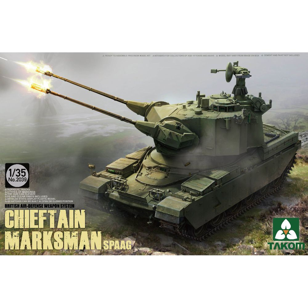 Сборная модель британской системы ПВО "Chieftain Marksman" Takom 2039  #1