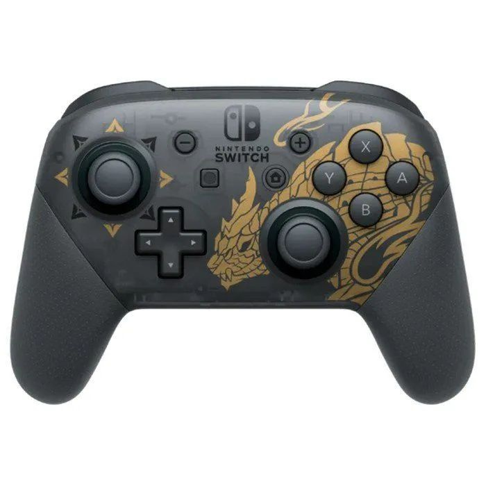 Геймпад Nintendo Switch Pro Controller / Monster Hunter Rise Edition черный, золотой  #1