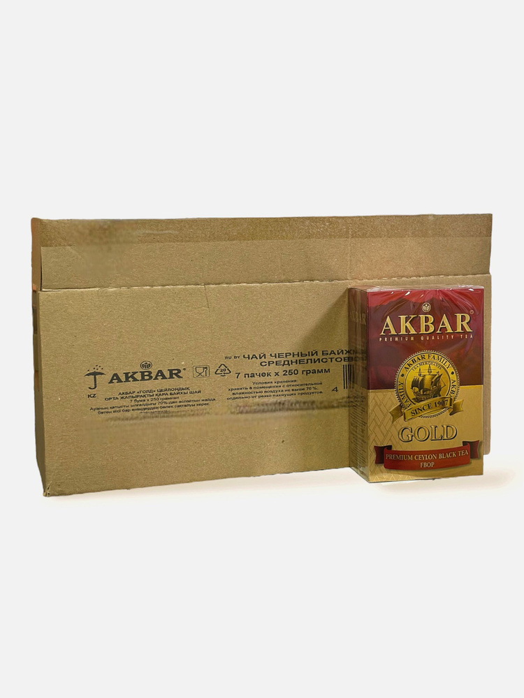 Чай черный AKBAR GOLD цейлонский среднелистовой, 7*250 г #1