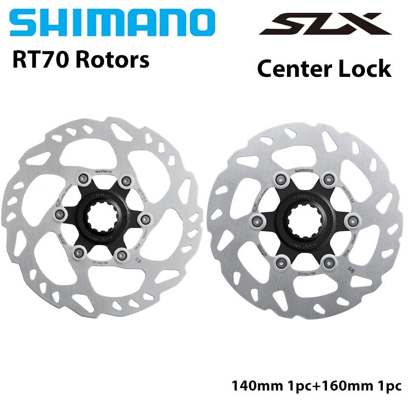 Тормозной диск для велосипеда (ротор), 140+160 мм, Shimano SM-RT70, Center lock (С внутренней запирающей #1