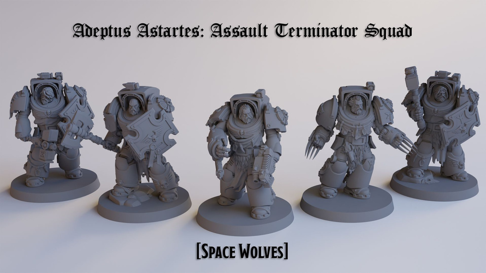 Adeptus Astartes: Assault Terminator Squad Warhammer 40k / Space Wolves / Космодесант #1