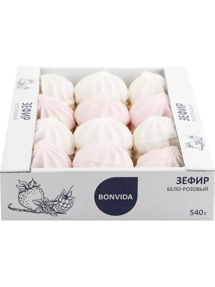 Зефир BONVIDA бело-розовый, 540г #1