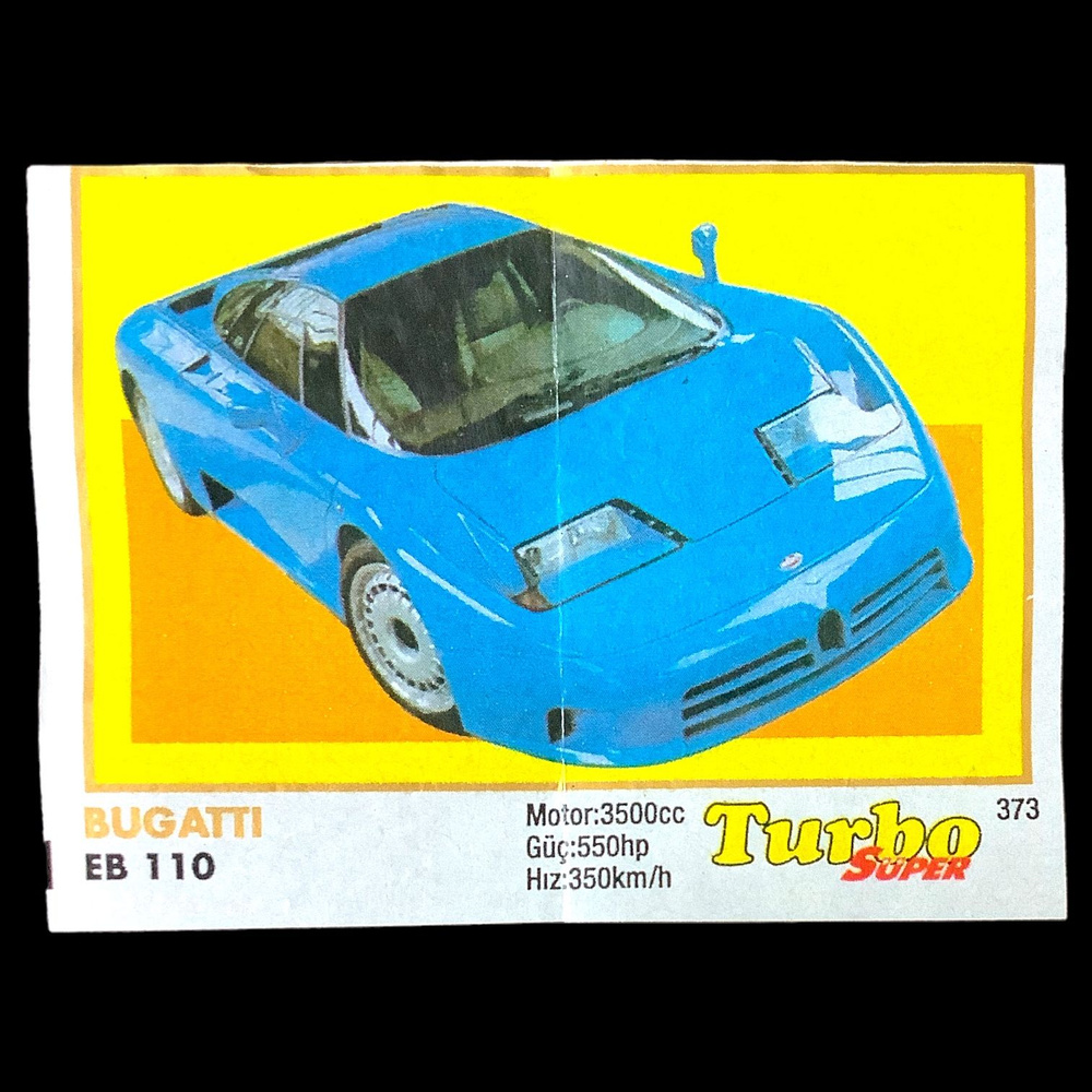 Вкладыш Турбо 1990 год, BUGATTI EB 110, 373 #1