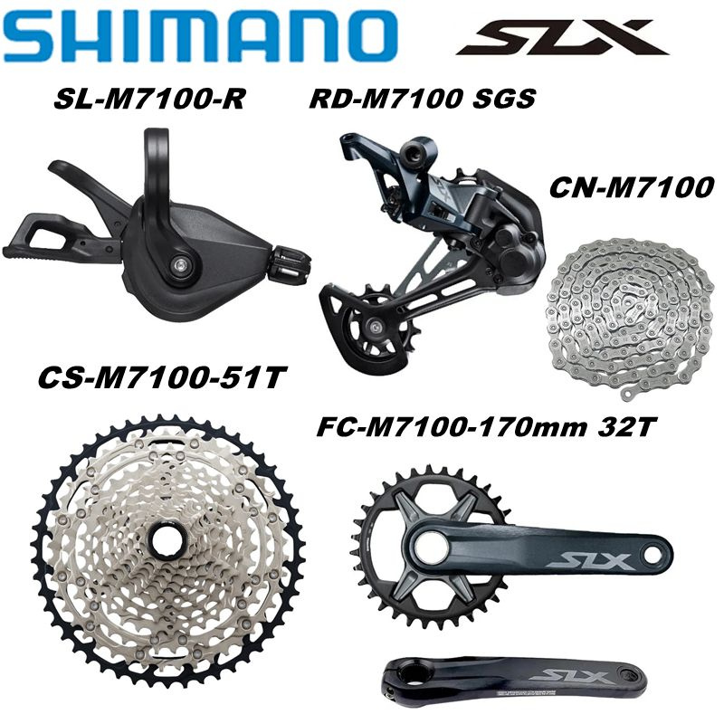 Shimano Slx M7100, группа скоростей 1x12, переключение SL-R/RD-SGS (Без окном), кассета CS-M7100 10-51T, #1