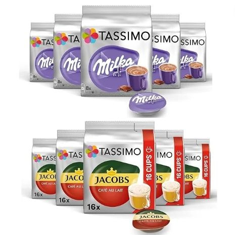 Кофе в капсулах Tassimo Jacobs Cafe au Lait / Milka Chocolate, 120 капсул #1