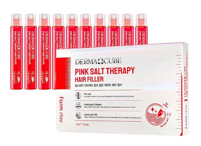 Филлер для волос FarmStay Derma Cube Pink Salt Therapy Hair Filler, 13 мл х 1 шт #1