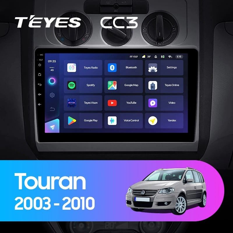 Штатная магнитола Teyes CC3 4/32 Volkswagen Touran 1 (2003-2010) F1 #1