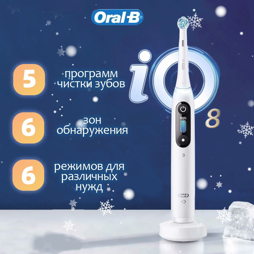 Oral-B Электрическая зубная щетка io8, белый #1