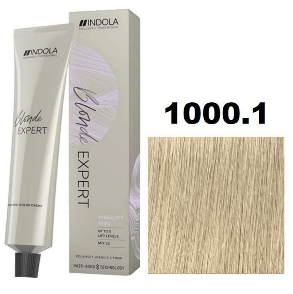 INDOLA BLONDE EXPERT Highlifts 1000.1 специальный блондин пепельный Стойкая краска для волос 60 мл  #1