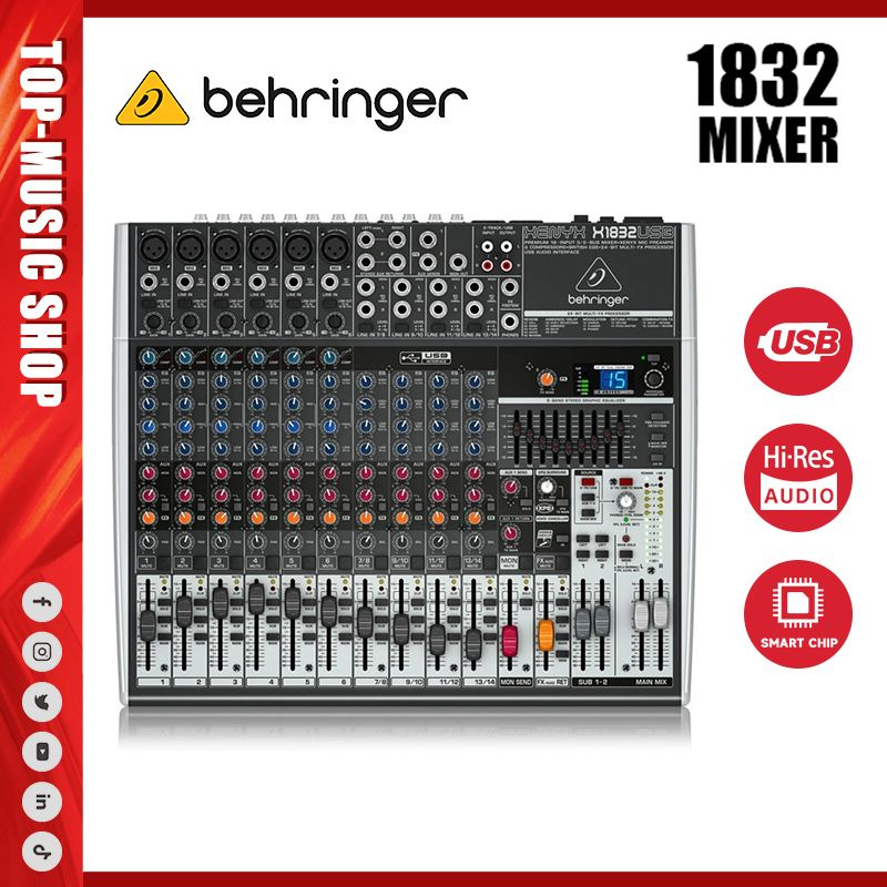 Behringer X1832USB 14-канальный профессиональный сценический коммерческий эффект звуковой карты миксер #1