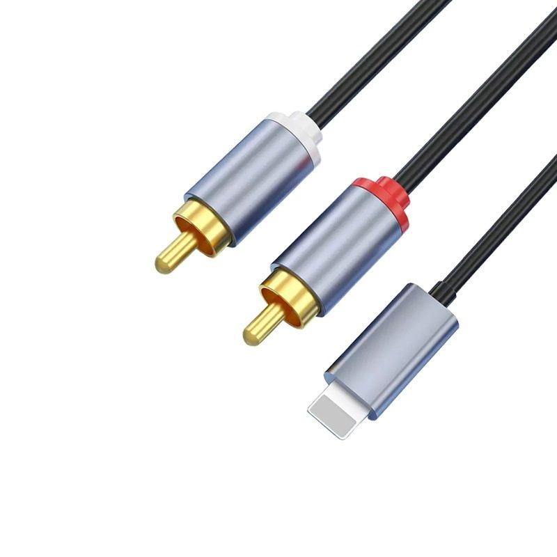 Кабель TUBON Аудио Lightning 8pin (M) - 2 x RCA (M) L2R01 1м #1