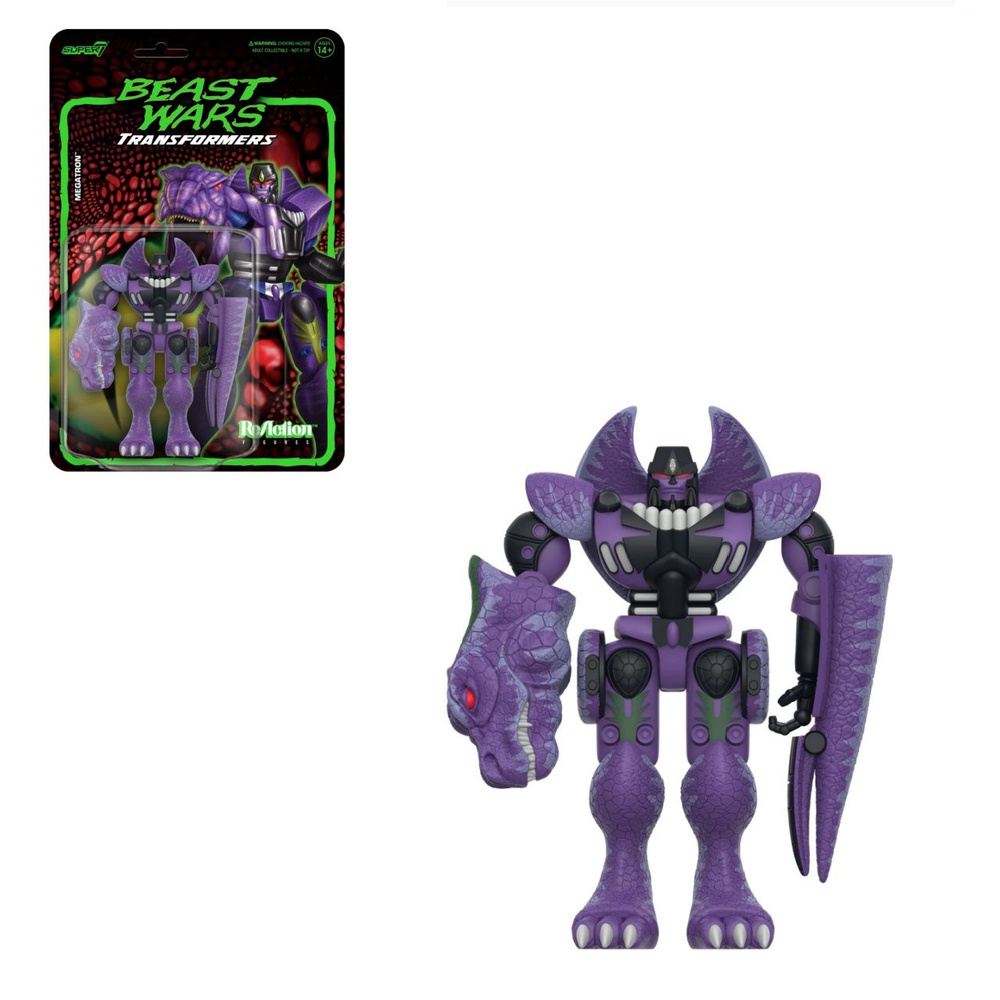 игрушки Super7 фигурки Transformers ReAction Wave 7 Beast Wars Megatron #1