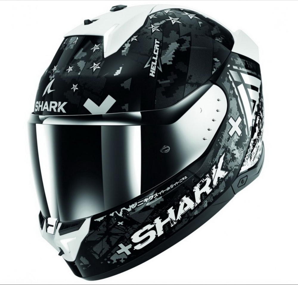 Шлем Shark SKWAL i3 HELLCAT Black/Chrome/Silver глянцевый M #1