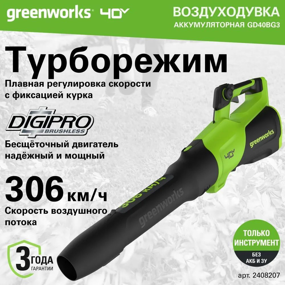 Greenworks Воздуходувка,40Вт #1