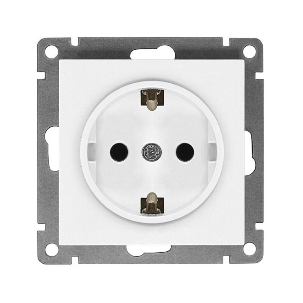 Розетка 1-м СП Афина 16А IP20 с заземл. механизм бел. код A0028 Universal ( 8шт. )  #1