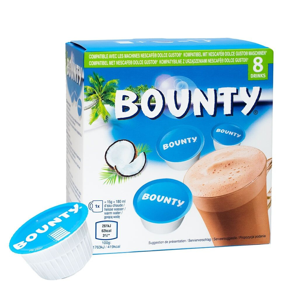 Горячий шоколад в капсулах Dolce Gusto Bounty Chocolate, 8 шт 120 г #1