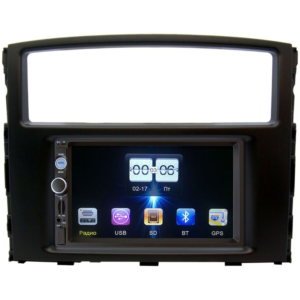 Магнитола в штатное место 2 din Mitsubishi Pajero 4 2006-2024 OEM (D809-1-RPMMPJ7Xc-24) без Navi  #1